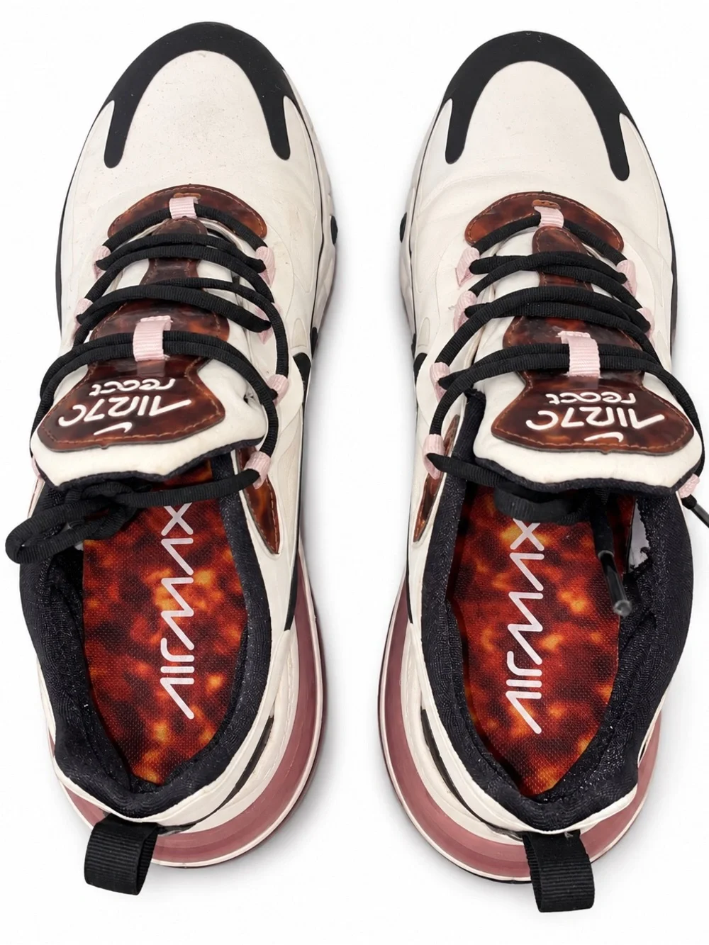 Nike Women's Sneakers in Cream, Black & Brown Metallic Accents